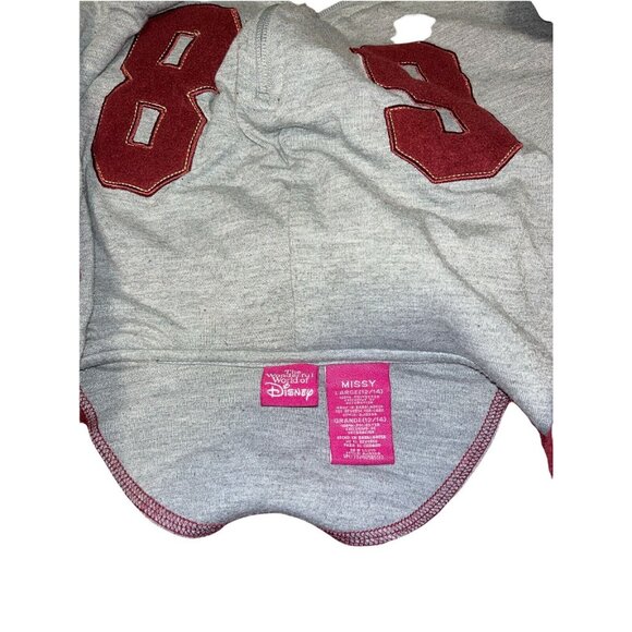 Disney Maroon TIGGER Embroidered Applique Zip Up Hoodie Size Large 12-13 EUC - Picture 5 of 6